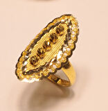 14 Ayar Altın Taşsız Dorika Toplu Yüzük