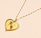 Altın N Harfli Aynalı Zincir