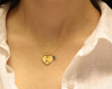 14 Ayar Altın E Harfli Aynalı Zincir