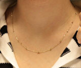 14 Ayar Altın Dorika Toplu Zincir 26036