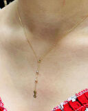 14 Ayar Altın Sonsuzluk Kolye Uçlu Zincir