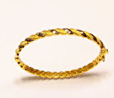  Altın İkili Burma Kelepçe Bilezik