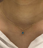  Altın Nazar Boncuklu Aynalı Zincir