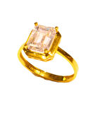  22 Ayar Altın Baget Taşlı Yüzük