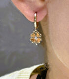  14 Ayar Altın Yonca Model Küpe