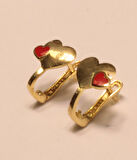 Altın Kalpli Cocuk Küpesi 390002