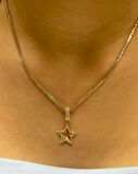  Altın Yıldız Kolye Uçlu Zincir
