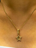  Altın Yıldız Kolye Uçlu Gurmet Zincir