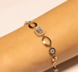 14 Ayar Kadın Altın Baget Taşlı Bileklik