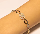  14 Ayar Kadın Altın Baget Taşlı Bileklik 233152