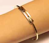  14 Ayar Altın Kaburga Kelepçe Bilezik