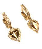 14 Ayar Altın Kadın Taşlı Halka Küpe 25172