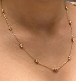  14 Ayar Altın Dorika Toplu Zincir