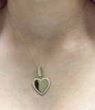 14 Ayar Kalp Kolye Uçlu Aynalı Zincir