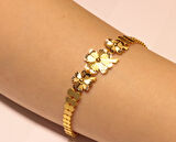  14 Ayar Altın Yonca Model Bileklik 2301