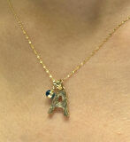  Altın A Harfli Aynalı Zincir