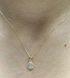  Doğal Taş Kolye Uçlu Zincir