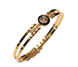 Altın Tek Taş Kaburga Kelepçe Bilezik