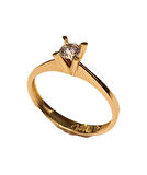  14 Ayar Altın Tektaş Yüzük 24154