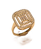  14 Ayar Altın Baget Taşlı Yüzük 242003