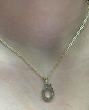 Altın 3 Boyutlu Ö Harfli Ataç Zincir