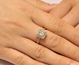 Altın Baget Taşlı Yüzük 34294