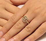 Altın Baget Taşlı Yüzük 34295