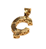 Altın 3 Boyutlu Ç Harfi