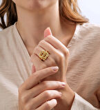 14 Ayar Altın Aşk Düğümü Ajda Model Yüzük