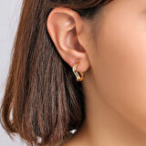  Altın İkili Zikzak Ajda Halka Küpe