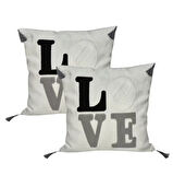 Nakışlı kırlent kılıfı Fermuarlı (40x40)