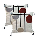 Nakışlı kırlent kılıfı Fermuarlı (40x40)