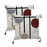 Nakışlı kırlent kılıfı Fermuarlı (40x40)