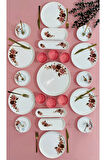 Pink Rose Model 6 Kişilik 23 Parça Kahvaltı Takımı