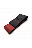 Universal Dikme Deri Direksiyon Kılıfı Iki Renkli Bordo-Siyah Esnek Kokusuz Standart (4PARÇALI)
