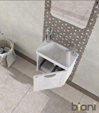 Biani Gürsu 50 Cm Beyaz Banyo Dolap Takım