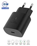 Samsung Galaxy S23 FE Uyumlu 22.5W Type-C to Type-C Hızlı Şarj Cihazı / Şarj Aleti Adaptör 