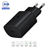 Samsung Galaxy S25 Uyumlu 22.5W Type-C to Type-C Hızlı Şarj Cihazı / Şarj Aleti Adaptör - İthalatçı Garantili