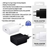 Samsung Galaxy S23 5G Uyumlu 45W Type-C to Type-C Super Hızlı Şarj Cihazı / Şarj Aleti Adaptör 