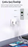 Redmi Note 8T Uyumlu 25W Ultra Hızlı Çoklu Şarj Cihazı Adaptör Qualcomm3.0 + PD - İthalatçı Garantili