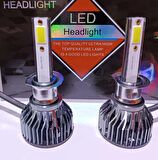 H1 LZDSİLVER V6SERİA LED Xenon Şimşek Etkili Beyaz Renkli Soğutma Fanlı Oto Ampul- GARANTİLİ