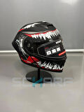 WOSEN Ws-202 Güneş Vizörlü Çene Açılır Kask H1 (Şeffaf Vizörlü)
