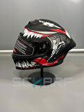WOSEN Ws-202 Güneş Vizörlü Çene Açılır Kask H1 (Şeffaf Vizörlü)