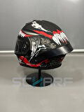 WOSEN Ws-202 Güneş Vizörlü Çene Açılır Kask H1 (Şeffaf Vizörlü)