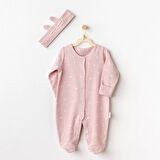 Puppy Gazelle Bebe Tulum Takım Ekru Pembe