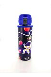 Deri Kılıflı Cam Matara - 500 ml-H2O87152 Lacivert