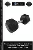 Premium Egzersiz Vücut Geliştirme Antrenman Aleti HEX-45LB Hex Dambıl 45 Lb - 18 kg
