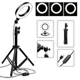 Selfie Led Işık 10inç Youtube,Makyaj,Kuaför 26cm-2m Stand