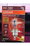 H4 NightBreaker PERFORMANS AMPUL12V +%220Fazla Işık%20BEYAZ IŞIK 150MT MESAFE OSRA M 1ADET