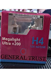 H4 Ampul PERFORMANS AMPULÜ Ultra Vision +%200 Fazla +%20 Beyaz Işık 12V 60/55W